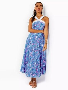 Lilly Pulitzer Sailboat Sailbration Maxi Dress